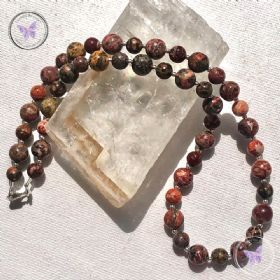 Leopard Skin Jasper Bead Necklace